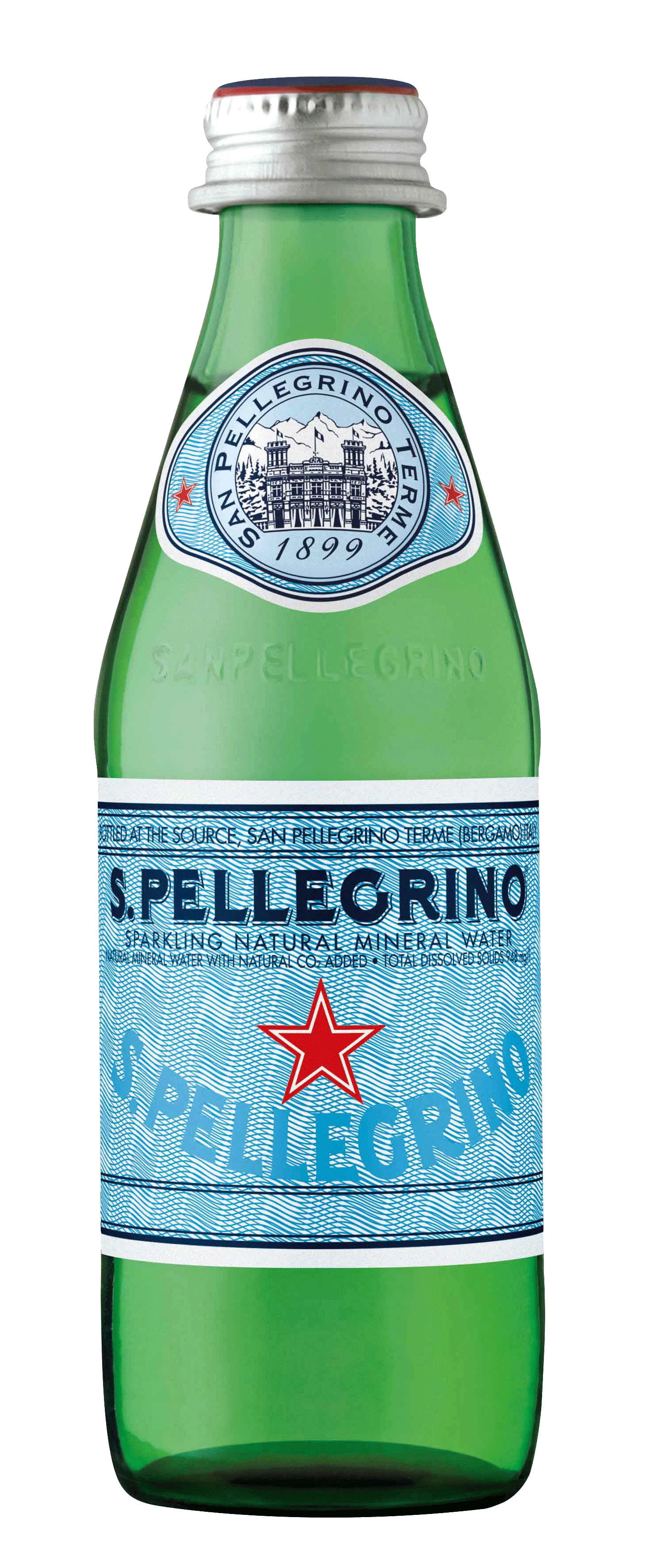 S.Pellegrino Sparkling Natural Mineral Water  - премиальная газированная вода 0.25 л. Pelican.md