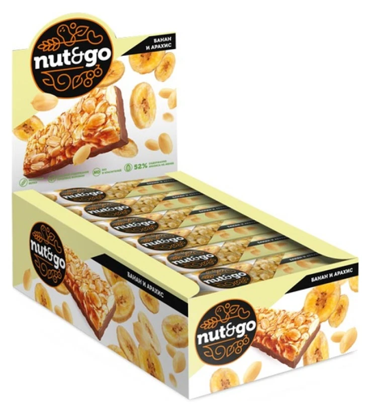 Batonașe Nut-N-Go Arahide-Banană 42 g 18 buc