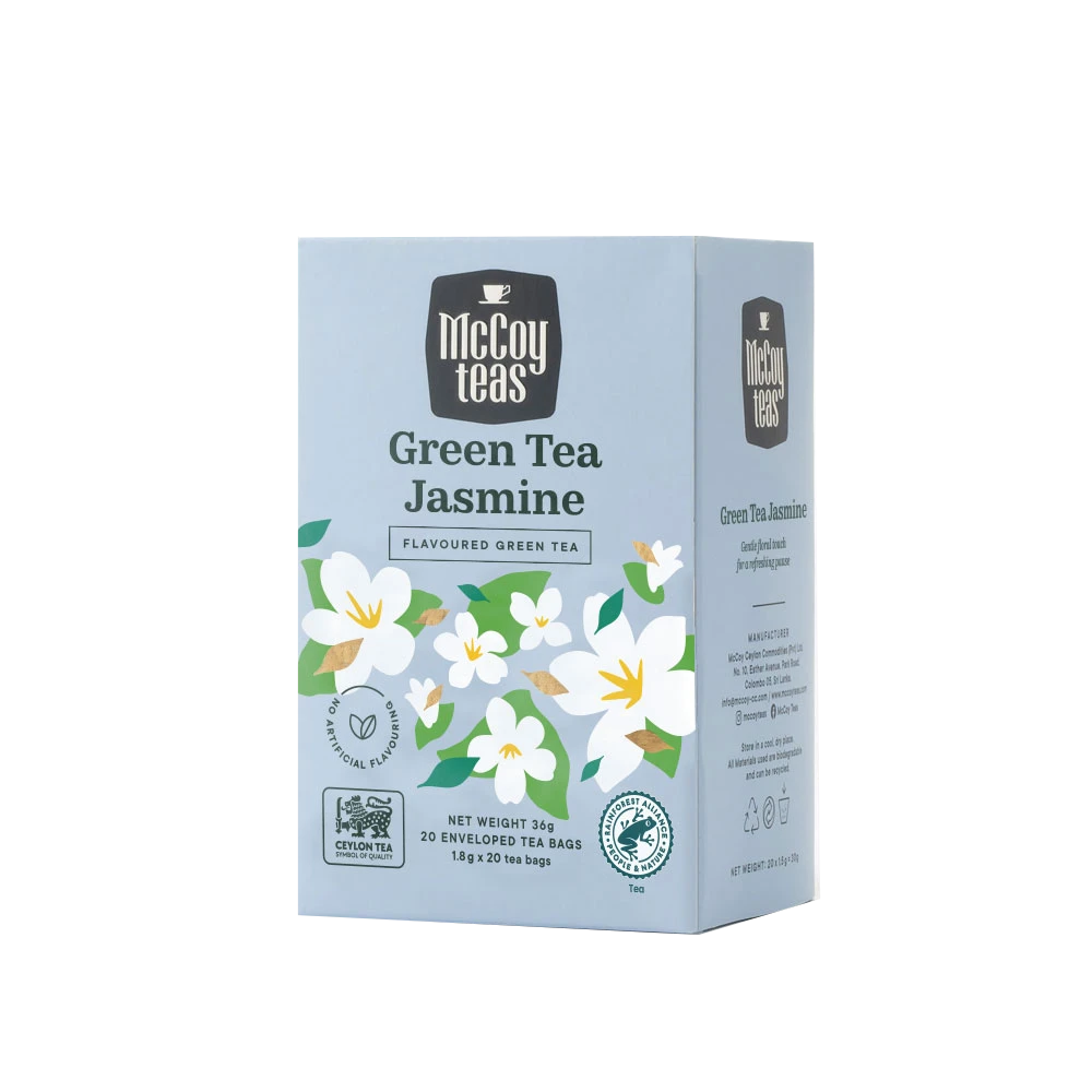Ceai McCoy Green Tea Jasmine, 20 pachețele