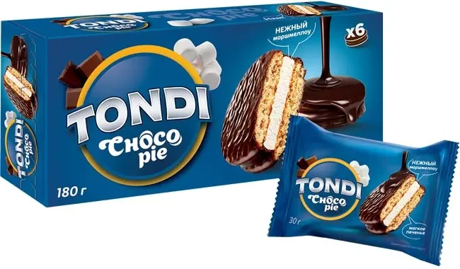 Biscuiți Choco Pie Tondi 6 x 30 g