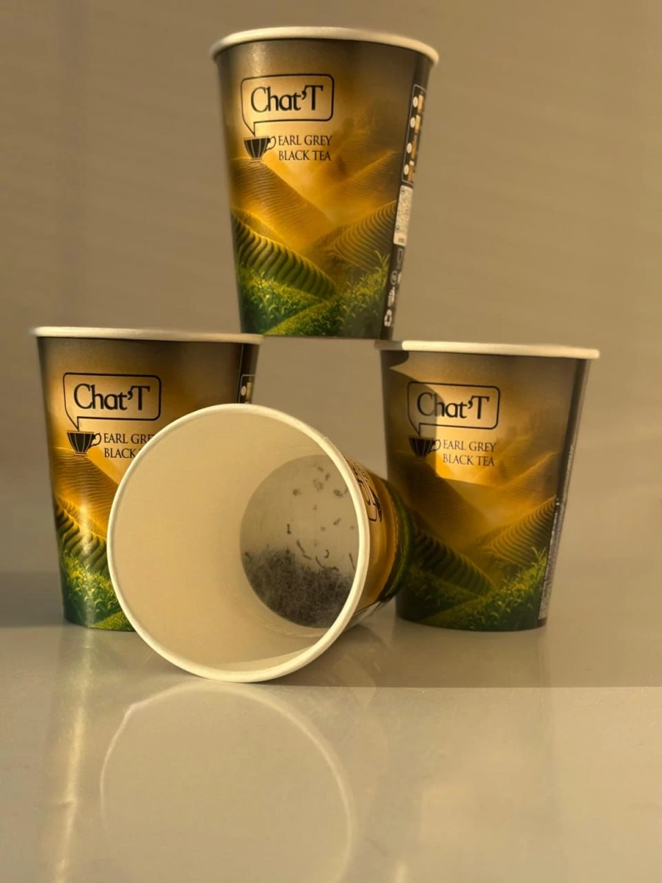 Ceai Chat'T Earl Gray (negru), ambalat la pahar de 400 ml (16 buc)