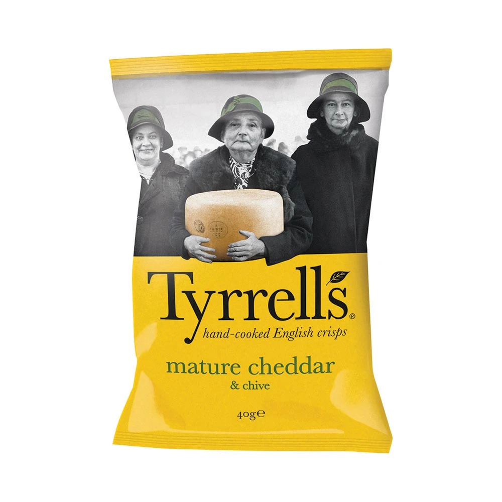 Cipsuri Tyrrells Mature Cheddar & Chive 40 g