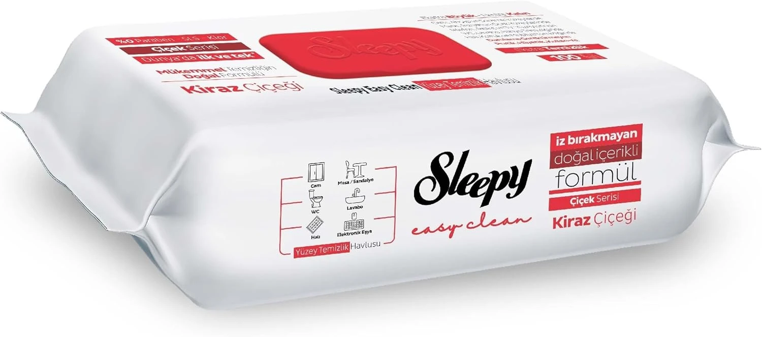 Prosoape umede Sleepy Eazy Clean 100 buc Cherry Blossom