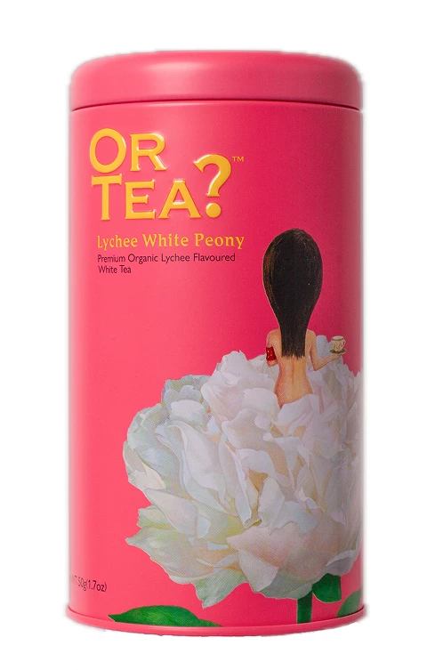 Ceai alb Or Tea? Lychee White Peony, 50 g cutie metalică