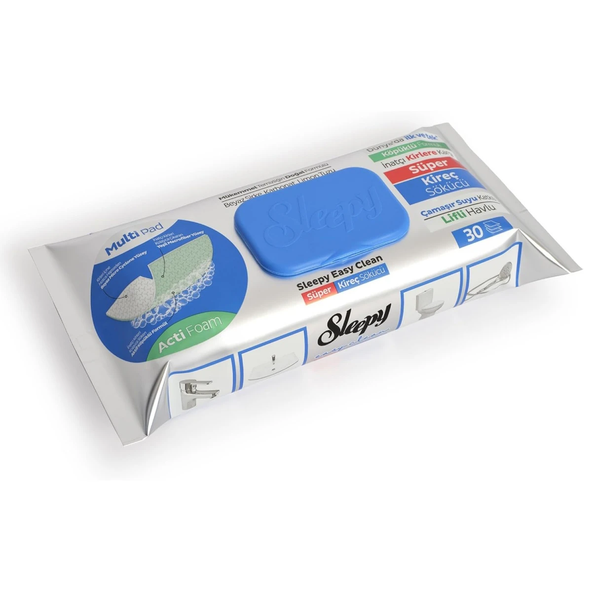 Prosoape umede/suprafețe baie Sleepy Eazy Clean 30 buc cu spumă activă