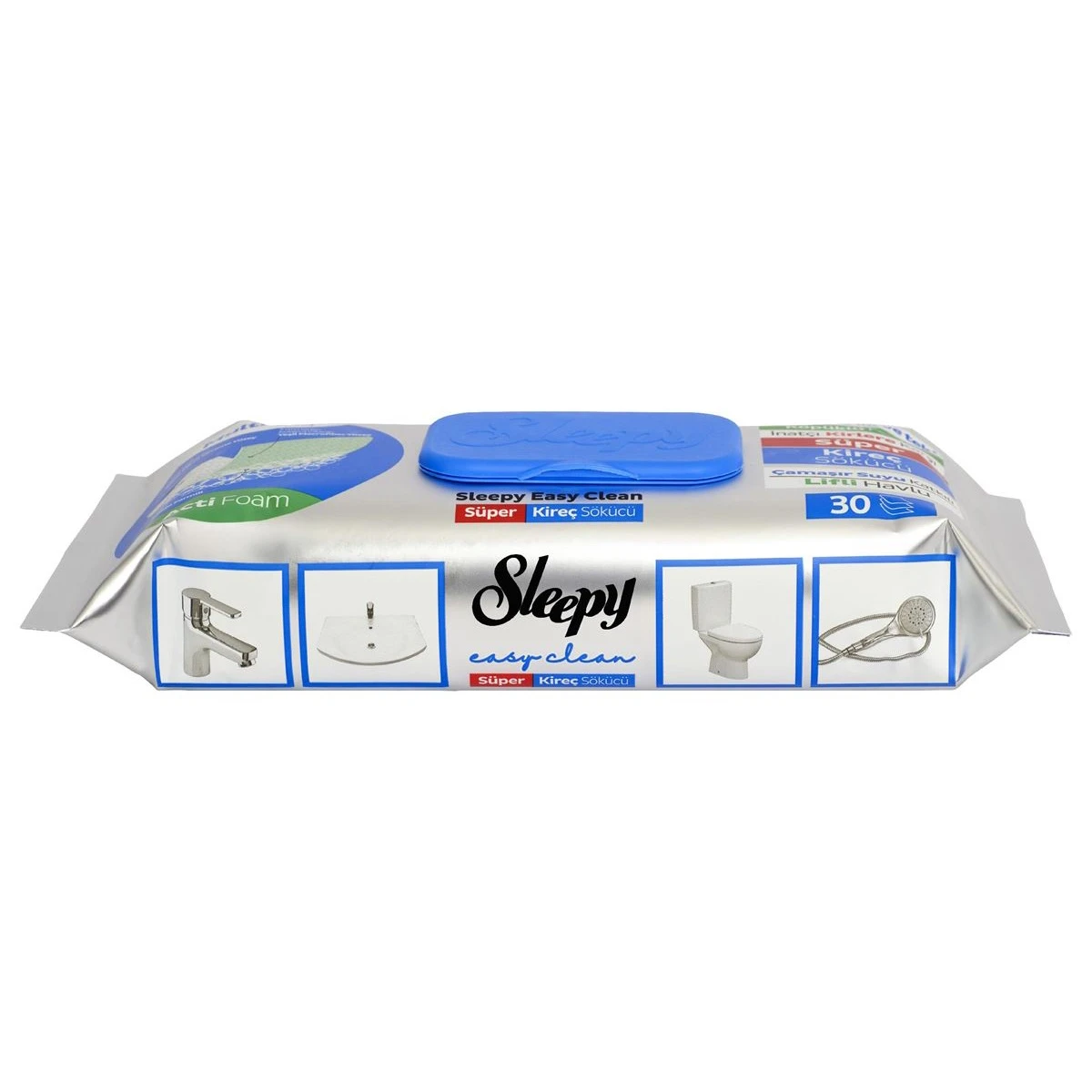 Prosoape umede/suprafețe baie Sleepy Eazy Clean 30 buc cu spumă activă