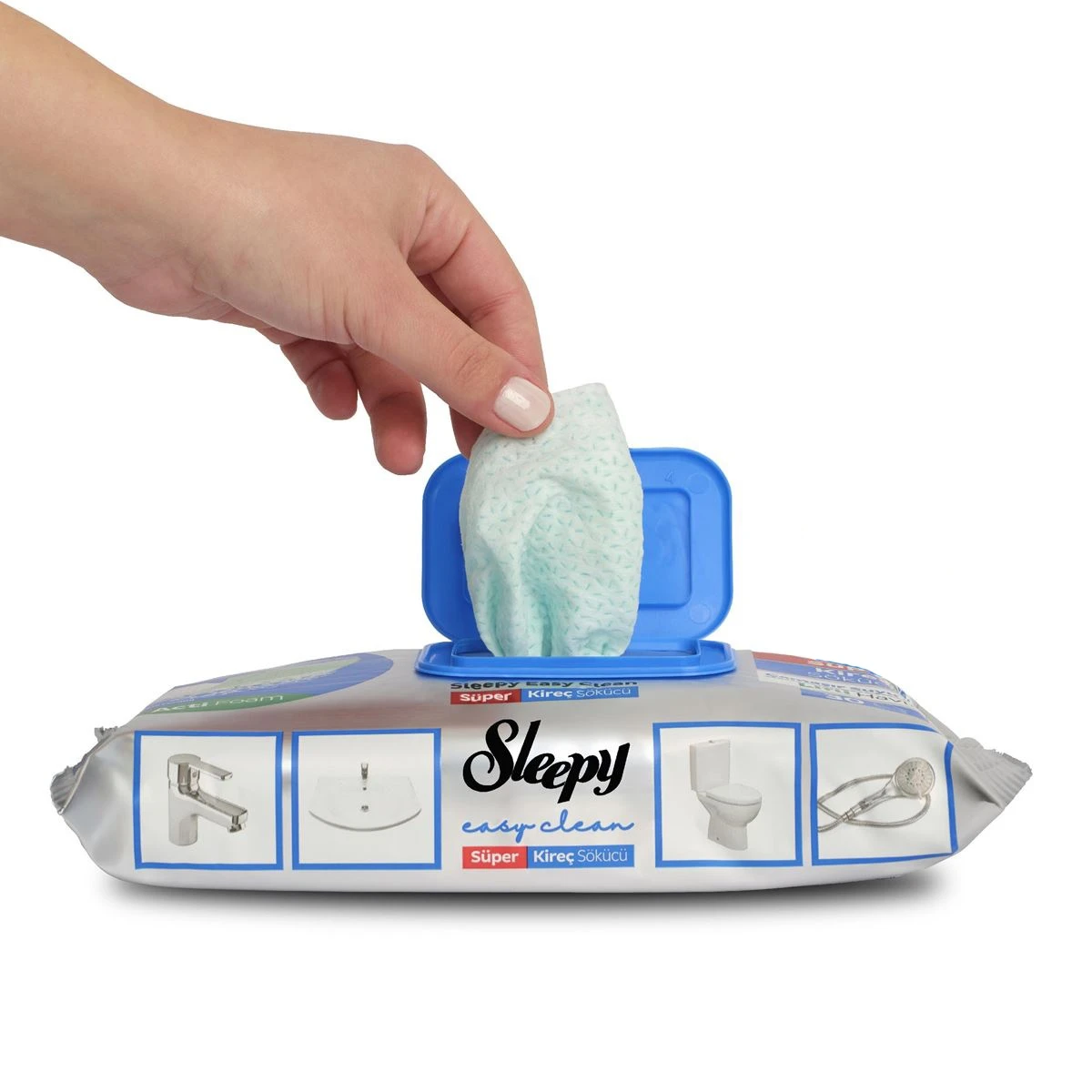 Prosoape umede/suprafețe baie Sleepy Eazy Clean 30 buc cu spumă activă