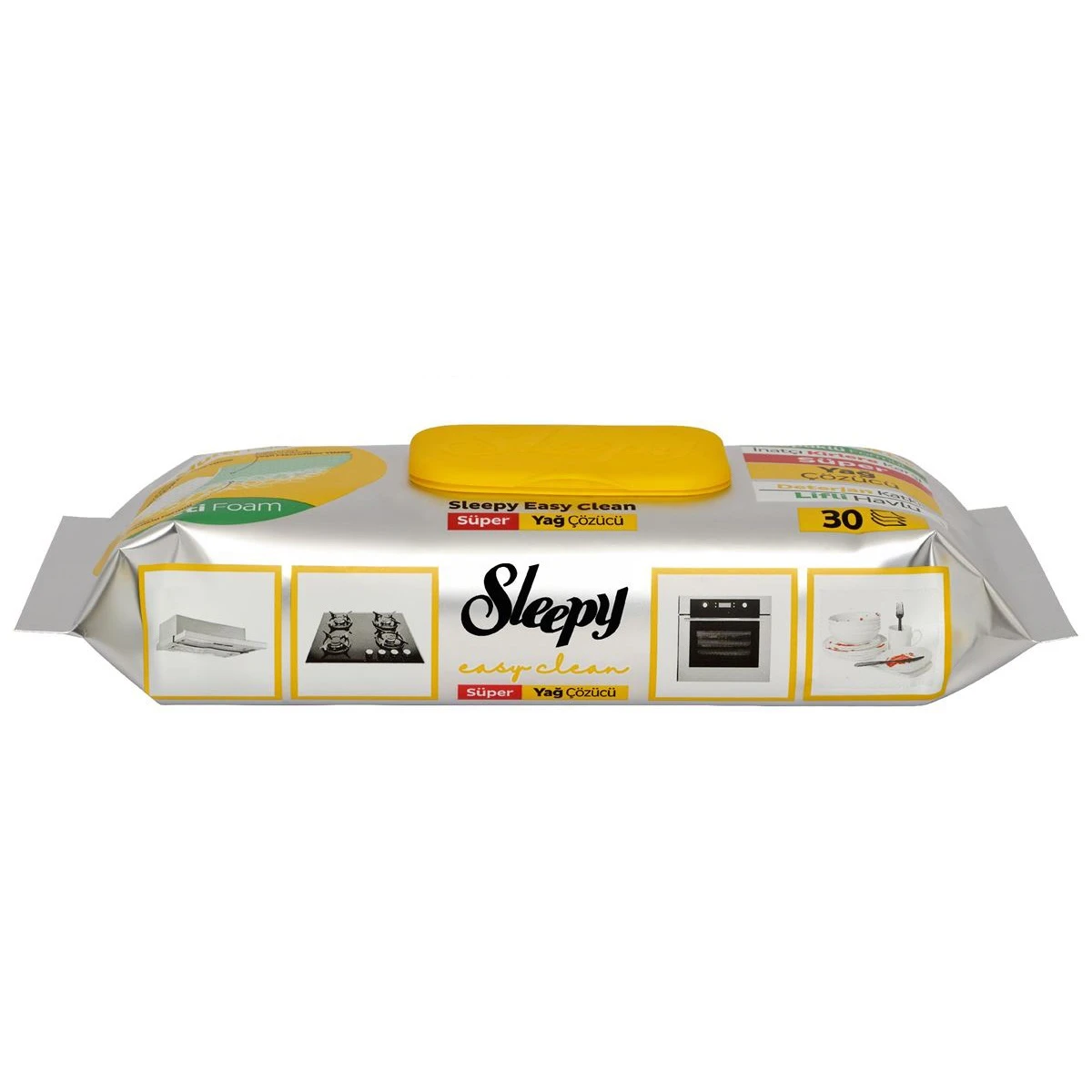 Prosoape umede/suprafețe bucătărie Sleepy Eazy Clean 30 buc cu spumă activă