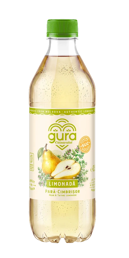 Gura Căinarului Limonadă Pară și Cimbrișor 0.5 l 12 buc