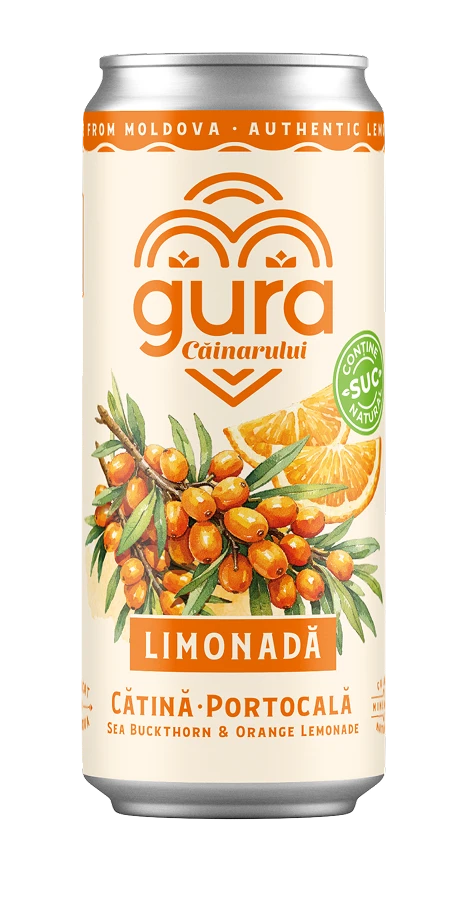 Gura Căinarului Limonadă Cătină și Portocală 0.33 l 12 buc