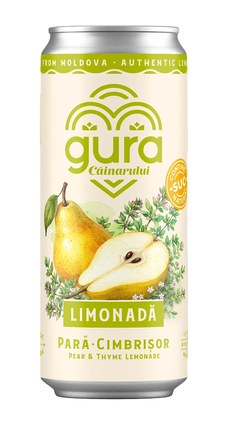 Gura Căinarului Limonadă Pară și Cimbrișor 0.33 l 12 buc