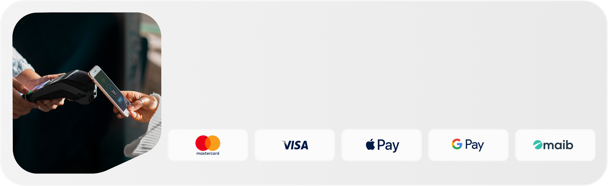 Mastercard, Visa, ApplePay, GooglePay, MAIB